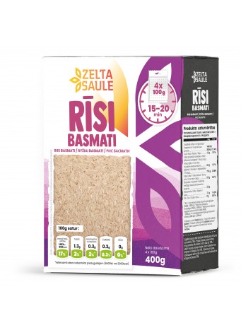 ZELTA SAULE Ryžiai Basmati 4x100g 400g